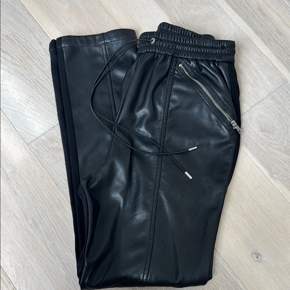 Jonathan Simkhai Black Vegan leather pants